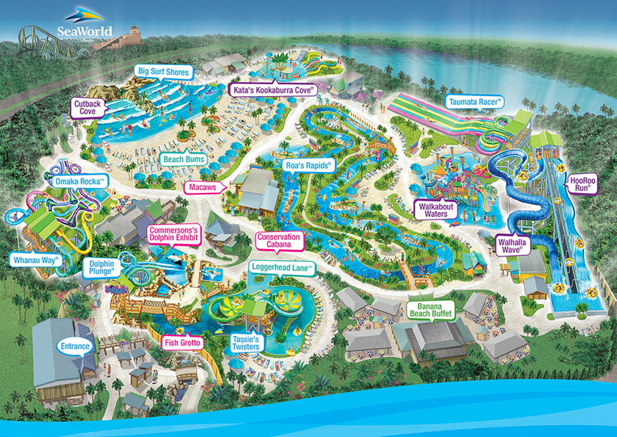 Aquatica by SeaWorld Map