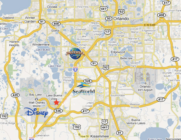 lake buena vista map Wyndham Garden Lake Buena Vista Resort Hotel Location Map lake buena vista map